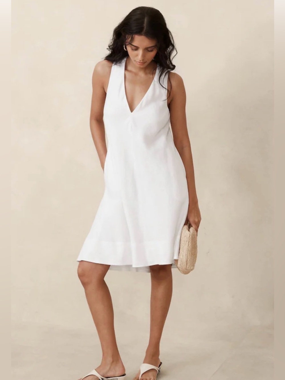 NWT Banana Republic Flax Linen Dress M